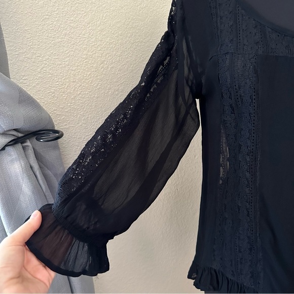 World Market Sheer Lace Ruffle Swim Coverup - Picture 4 of 10